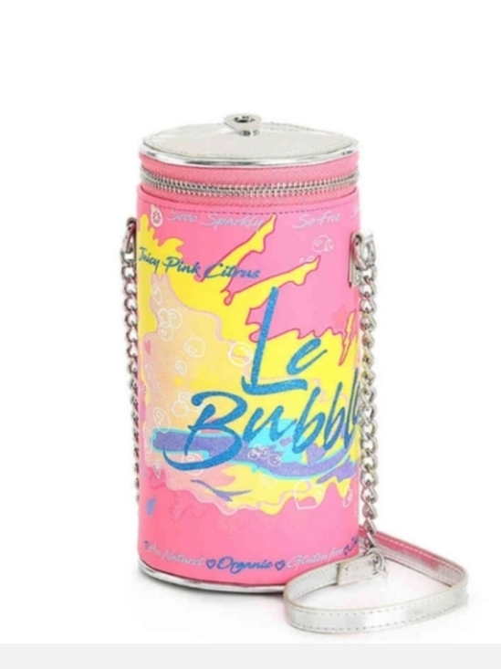 Betsey Johnson Handbags - RARE Betsey Johnson Le Bubbles Pink Cylinder Crossbody Bag